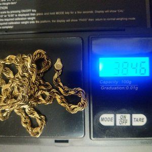 10k Yellow Gold Bevel Cut Rope Chain 22" 5mm 38.4